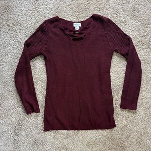 Burgundy Knit Sweater – Arizona Jean Co